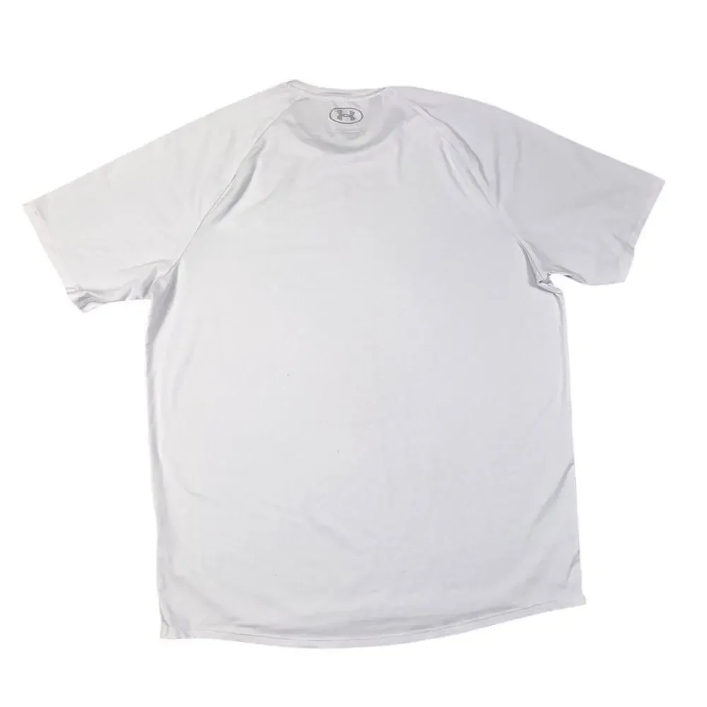 Under Armour Men's White Tech Tee Short Sleeve T-Shirt Loose Fit Size XLT